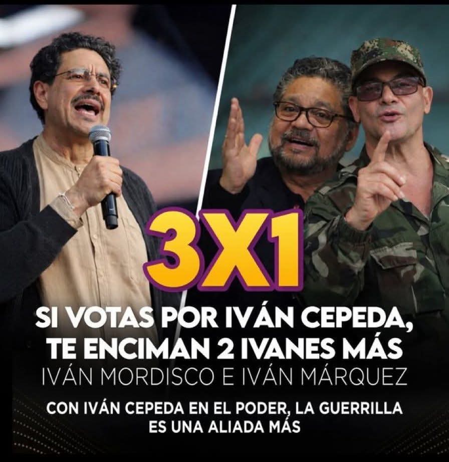 XaviRepublicano's tweet photo. @ckevingomez @IvanCepedaCast @CNE_COLOMBIA @AlexLopezMaya @GustavoBolivar @PizarroMariaJo @carolinacorcho @LauraCVargas96 @MeDicenWally @Margaritarosadf @LevyRincon @alejoocampog @aida_quilcue Pero que falta de creatividad!! La valla debería ser está... https://t.co/Mr6Mlj826w
