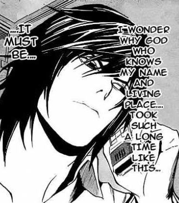 TheFlutterisha's tweet photo. @terupoopkami @fuzzieswuzzies7 IM CRINE. TS IS FUNNY ASL. lemme do mine

"Just another monkey with some kind of curse notebook I see?

"Stfu I'm deleting your bad influence, you mass murderer." https://t.co/pgZlH4beF7