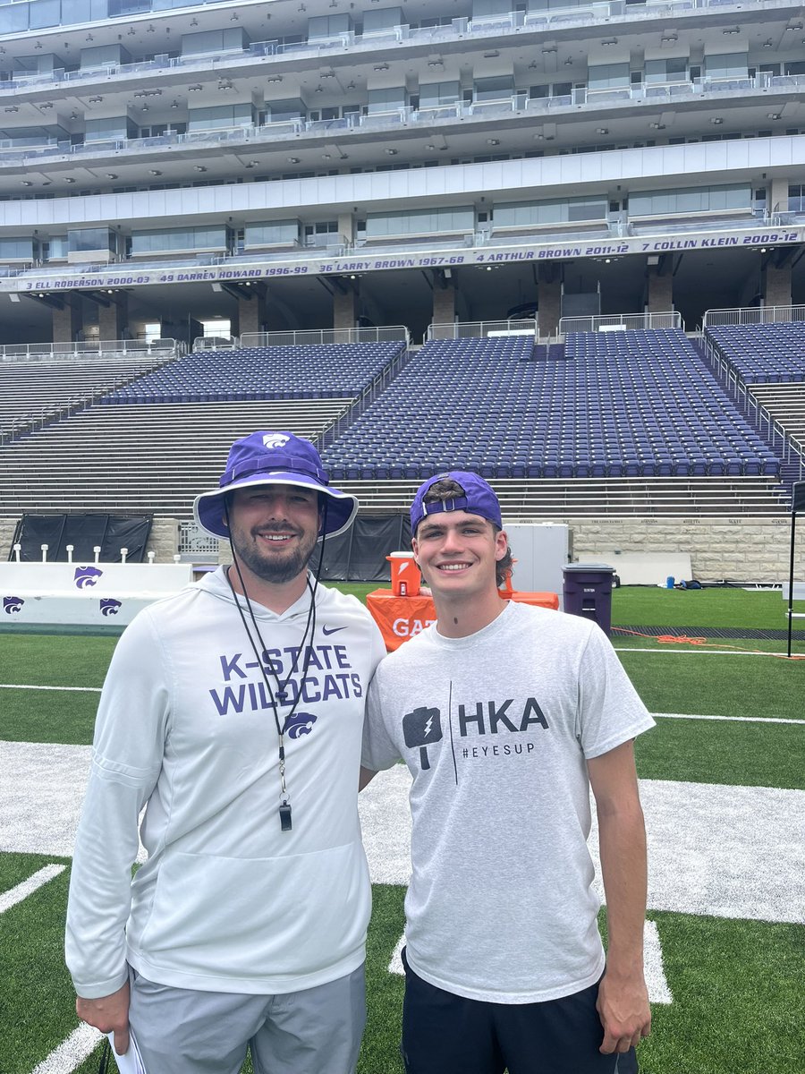 BrodyT_Bohannon's tweet photo. Always a blast with @KStateFB ! Won the punt competition and charted very well! Appreciate @stantonweber and @AndrewFowler_ for hosting a fun camp! #EMAW 
@HKA_Tanalski @HKA_Baltar @moorepete18 @shanee_mc @Briggs_bourg @devin_anctil https://t.co/4h2QhJ7r37