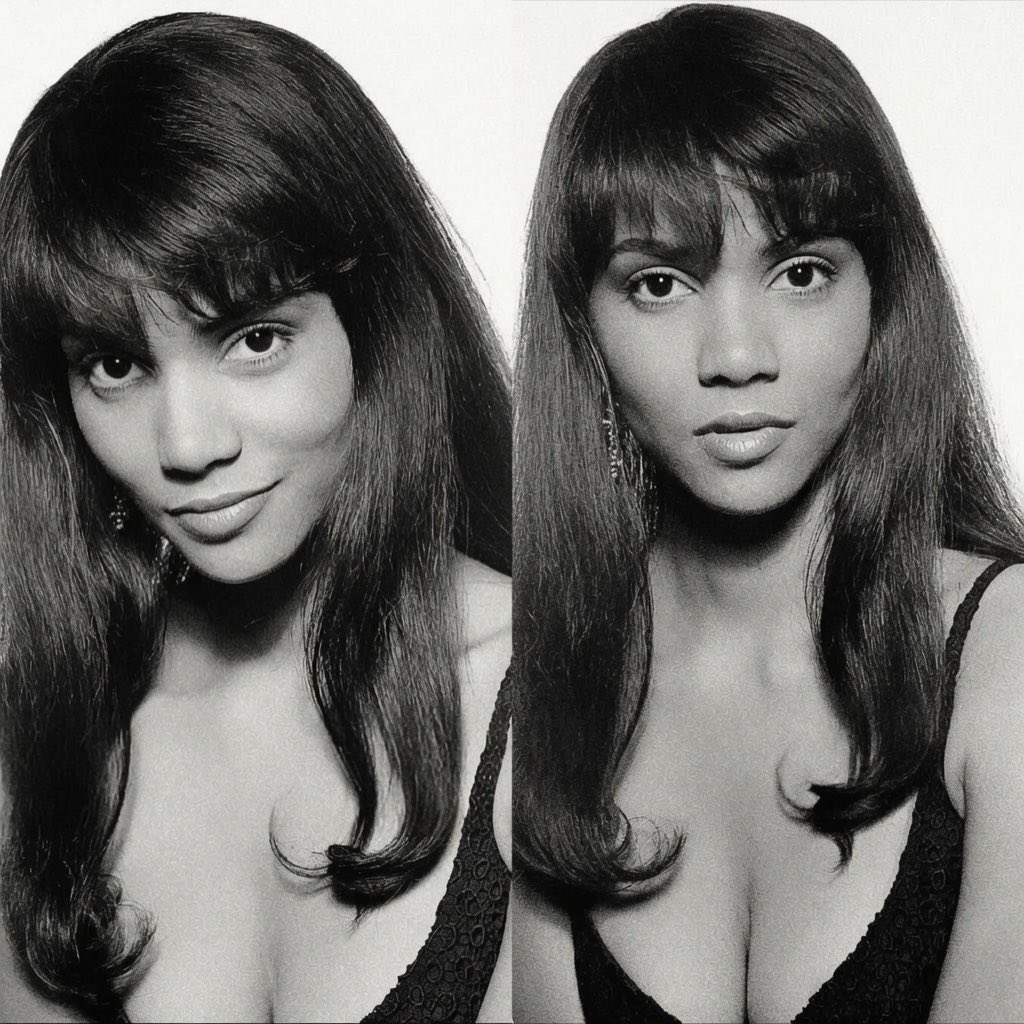 freakoutsideofx's tweet photo. Halle Berry at age 27, her face card has always been valid  (1993) https://t.co/7re3HzKysU