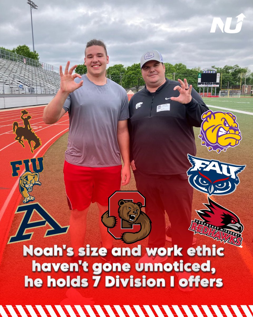 nextupks's tweet photo. 🏈 @NoahLtReid75 | OL | Class of 2027
📍 Shawnee Mission North Bison

At 6’6”, 290 lbs with a 6’9.5” wingspan, Noah Reid is built different. The numbers don’t lie —

⚡ 585 lb Squat
⚡ 340 lb Power Clean
⚡ 330 lb Bench
⚡ 30” Vert

📚4.73 GPA https://t.co/W145pBAsxe