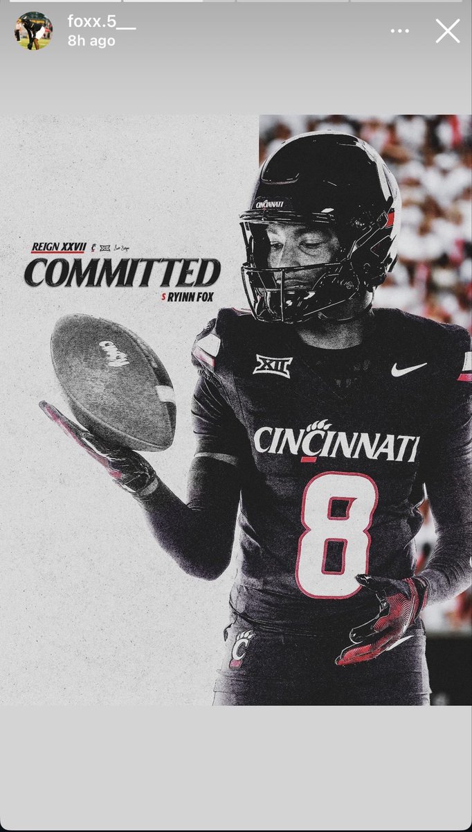 sspringersports's tweet photo. 6-1, 180 safety Ryinn Fox 2027 Lawrenceville, GA @UC_Recruiting commit via IG https://t.co/eK1UUfXsyy