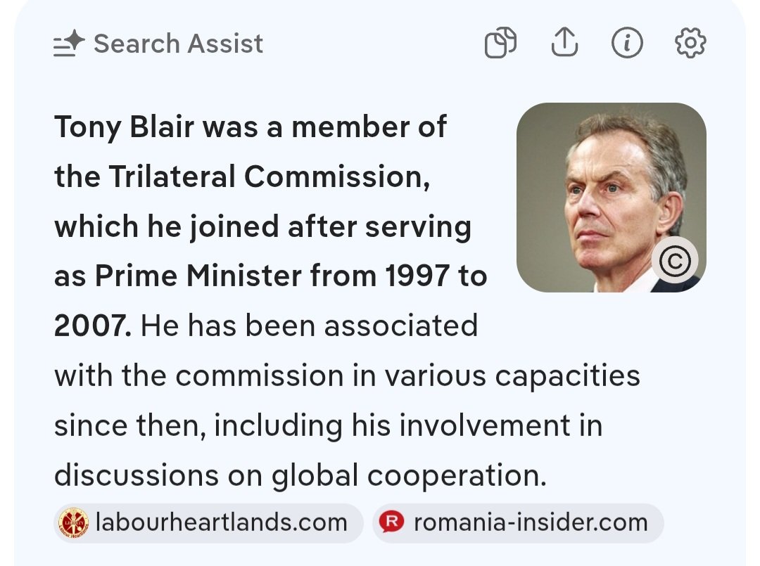 Rogey_B's tweet photo. Only the faces at the bottom are guilty. The public image of procurement. Those people have been dealt with. But, indeed,  child prostitution charges demands customers. 
Isn't it a coincidence that Epstein & the Labour leadership all serve the same master? The Trilateral Commission. Owned by David Rockefeller, so he is actually their puppeteer,  largely. Who's massive international Empire was built on slavery. The TC works hand in hand with the WEF. Tony Blair wasn't our only Young Global Leader either. Rishi Sunak was also a WEF YGL plant.