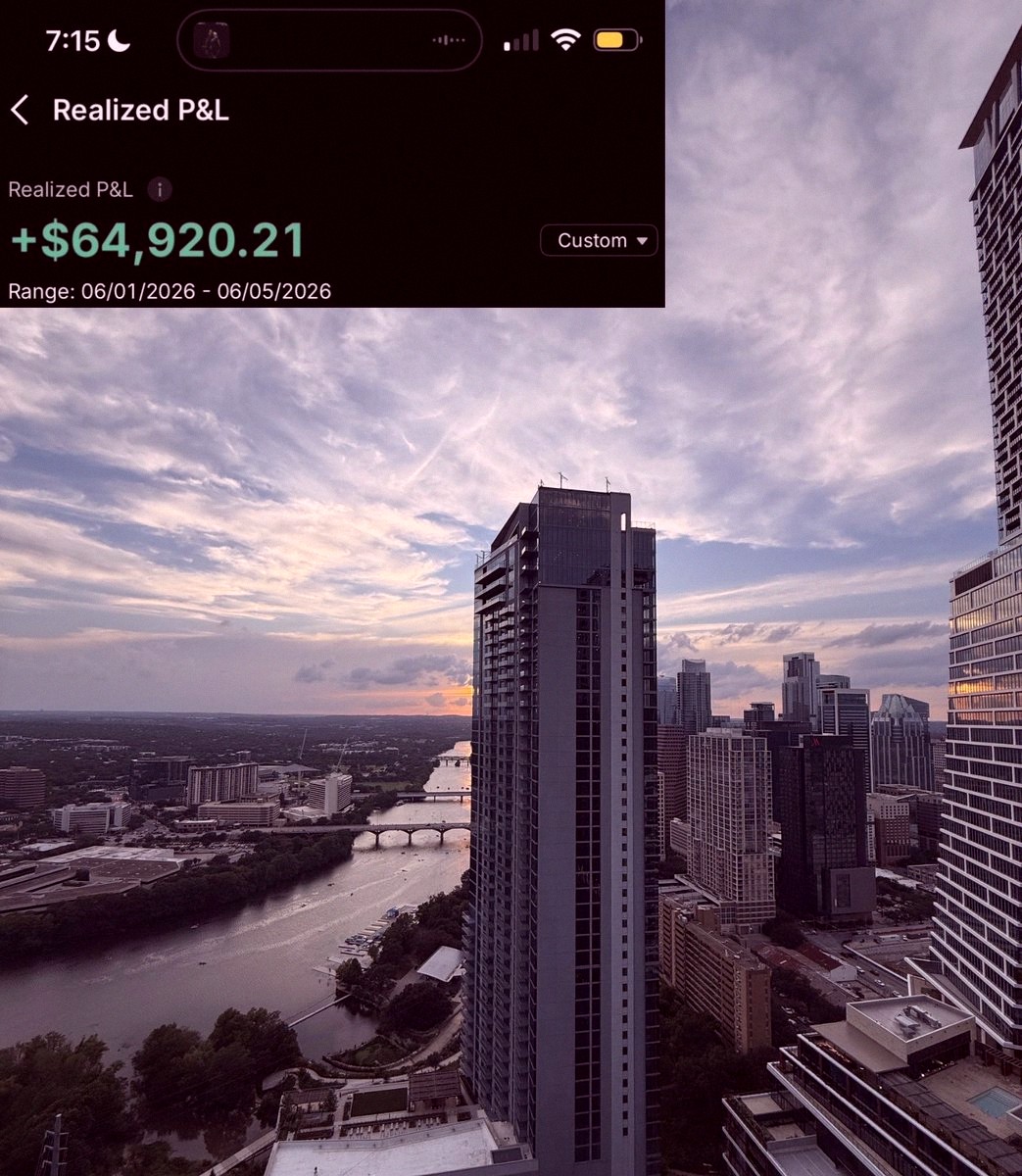 glamkan's tweet photo. Pulled in +$64k last week. 

13 years ago I promised myself I’d make it here. 

No more debt. 
House is paid off—I can go home or hit the road anytime. 
Live and travel wherever I feel like. 

Took a ton of failures to get this life. But I never quit on the dream. https://t.co/F5hdwhqvnB