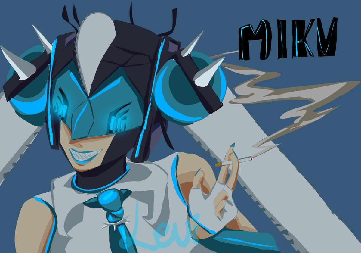 kall_dim's tweet photo. I have this wip i made a few weeks ago, i trtied making a miku x  chainsawman drawing using the lasso tool, i scrapped the idea but i guess since it's halfway done i should share it #chainsawman #fyp #miku #fypシ゚ #smallartist https://t.co/D3IR0KI8G5