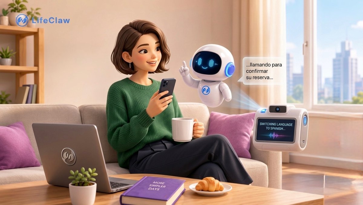 Agentese_AI's tweet photo. "Wait, it actually calls? Like on the phone?

Yes. Here's exactly what happens:

 1. You text: "Book me a table at a local tapas bar, Saturday 8pm, 2 people"

 2. @LifeClaw_AI checks the system. No online booking available. Phone only.

 3. It initiates an actual voice call directly to the restaurant.

 4. It speaks to the host naturally in Spanish, handling the conversation seamlessly.

 5. Confirms the date, time, party size, and your name.

 6. Sends the final confirmation straight to your Telegram.

→ https://t.co/1IsVAVX23a