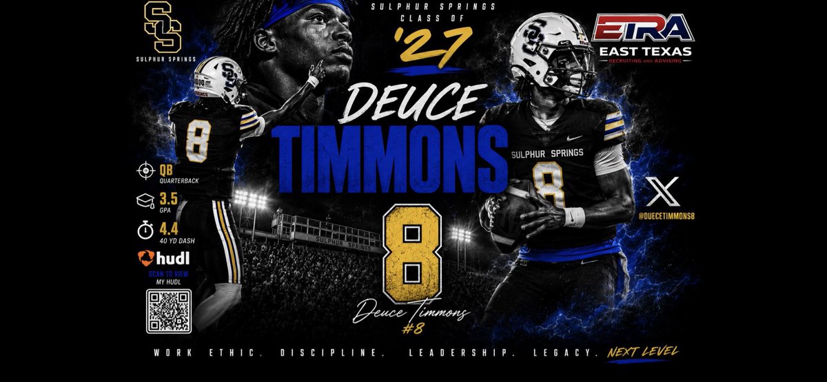 Deucetimmons8's tweet photo. Click the link to watch junior year highlights 
Always working “Everything’s possible for the one who believes”. https://t.co/5MDy5OdGYO