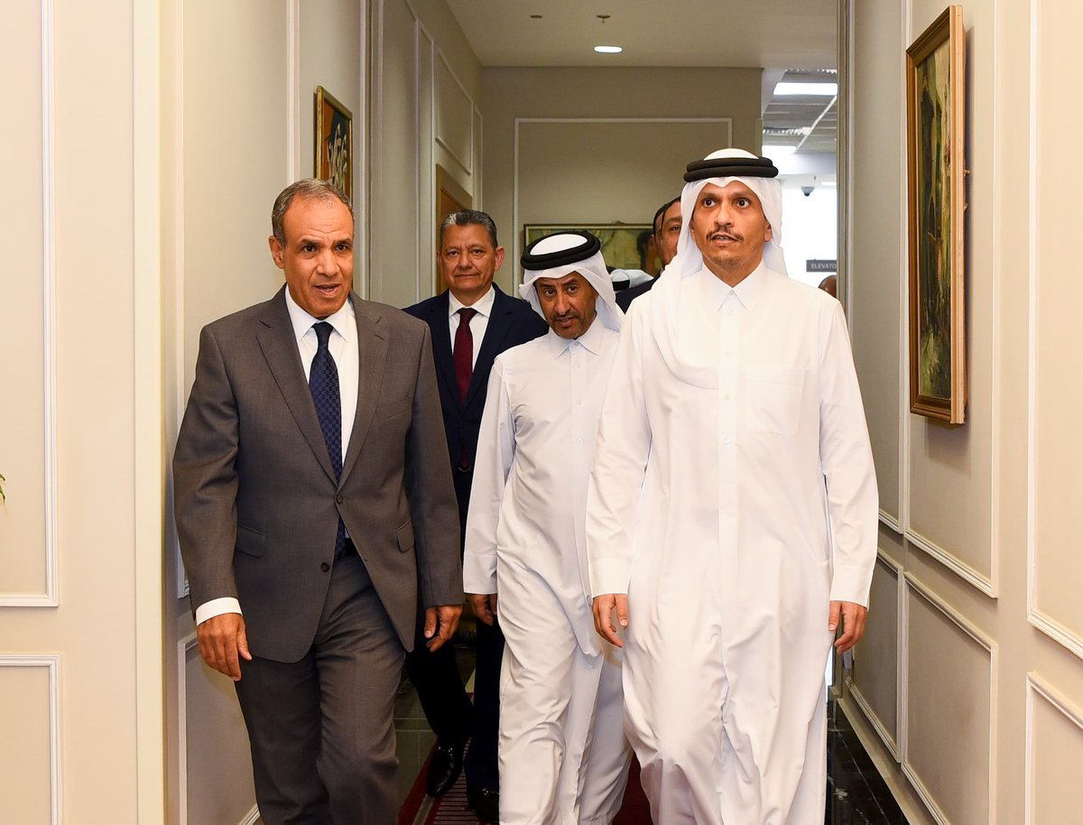 Gulf_Monitoring's tweet photo. Egyptian Foreign Minister Badr Abdelatty (@MfaEgypt) and Qatari Prime Minister and Foreign Minister Mohammed bin Abdulrahman Al Thani (@MBA_AlThani_) met in #Cairo to discuss the Iranian file and the latest developments in Gaza https://t.co/GgaHMbAsCF