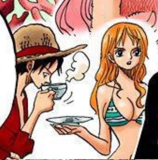 dawnpistol's tweet photo. luffy liking tea and drinking it so calmly and politely. so freaking cute https://t.co/yjqNnpsjKg