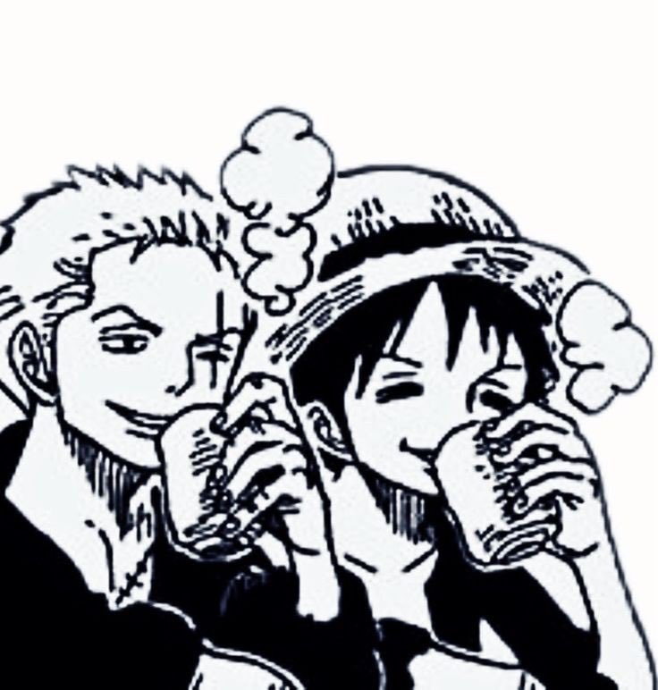 dawnpistol's tweet photo. luffy liking tea and drinking it so calmly and politely. so freaking cute https://t.co/yjqNnpsjKg