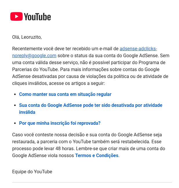 Leoruzito1's tweet photo. @YouTubeBrasil eu preciso de ajuda, meu adsense foi encerrado pelo google e foi um completo engano. Já tentei contato pelo appeal, porém ainda não obtive retorno. Gostaria de um direcionamento com uma pessoa de verdade para resolver esse problema e restaurar minha conta do ads. https://t.co/Ch5kRAAipx