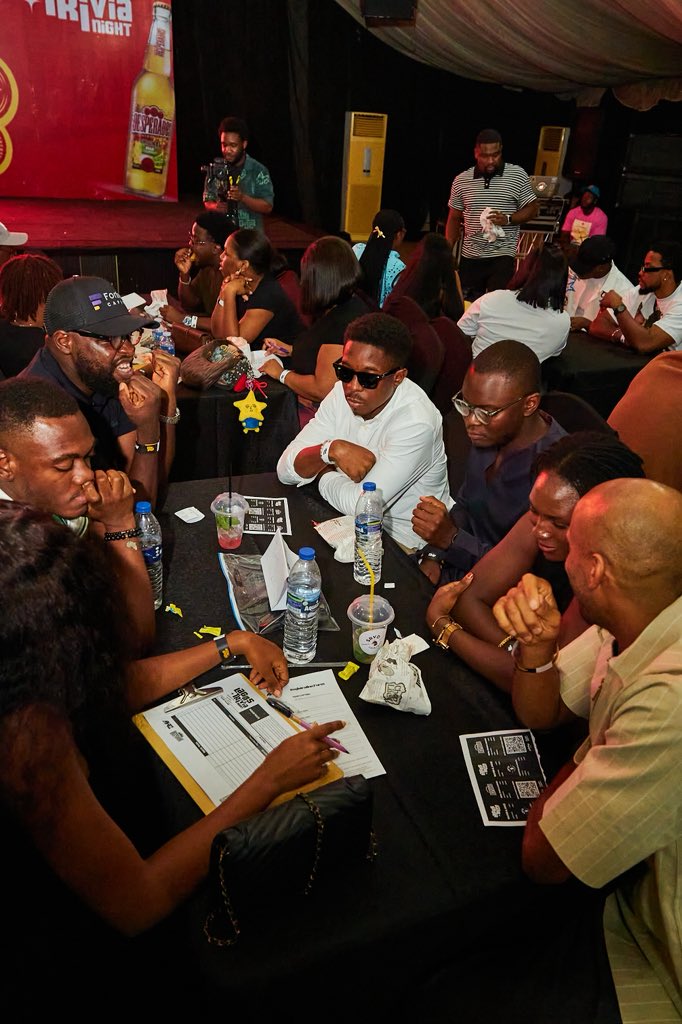 AweLagos's tweet photo. Still thinking about last Sunday 💛

Thank you to everyone who joined us for another incredible edition of Lagos Trivia Night.

Shoutout to @Desperadosng for helping us keep the good vibes flowing all night 🍻

See you at the next one on June 28th 

🎟 Tickets are now live via the link in our bio.