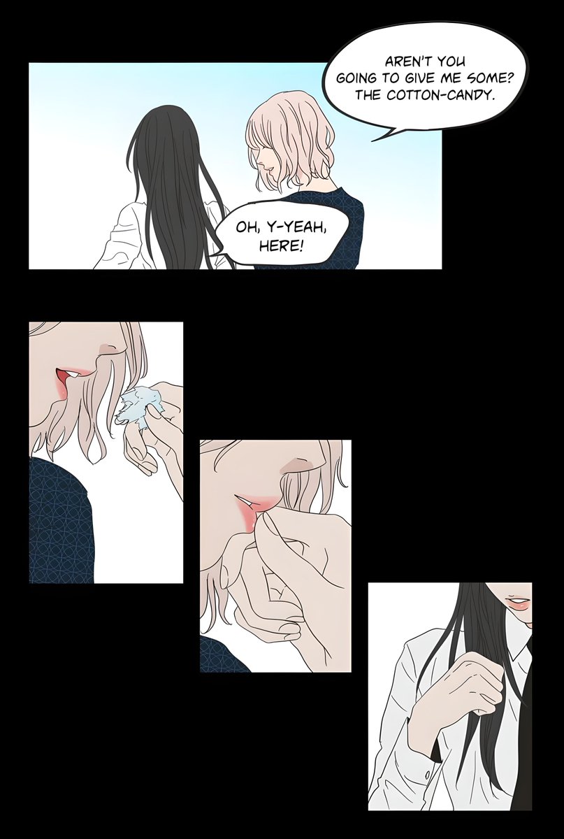 kanamezerro's tweet photo. I love this scene from when Sumin and Seju’s relationship was still in the crush phase. The way Sumin’s ears turned red when her fingertips touched Seju’s lips is so cute 🥺
Seju always knew Sumin had a huge crush on her. She asked Sumin to feed her on purpose just so she could + https://t.co/TocY2avr9B