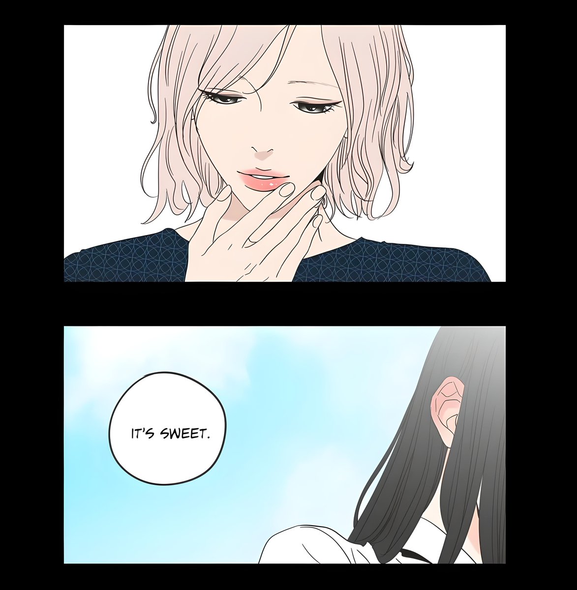 kanamezerro's tweet photo. I love this scene from when Sumin and Seju’s relationship was still in the crush phase. The way Sumin’s ears turned red when her fingertips touched Seju’s lips is so cute 🥺
Seju always knew Sumin had a huge crush on her. She asked Sumin to feed her on purpose just so she could + https://t.co/TocY2avr9B