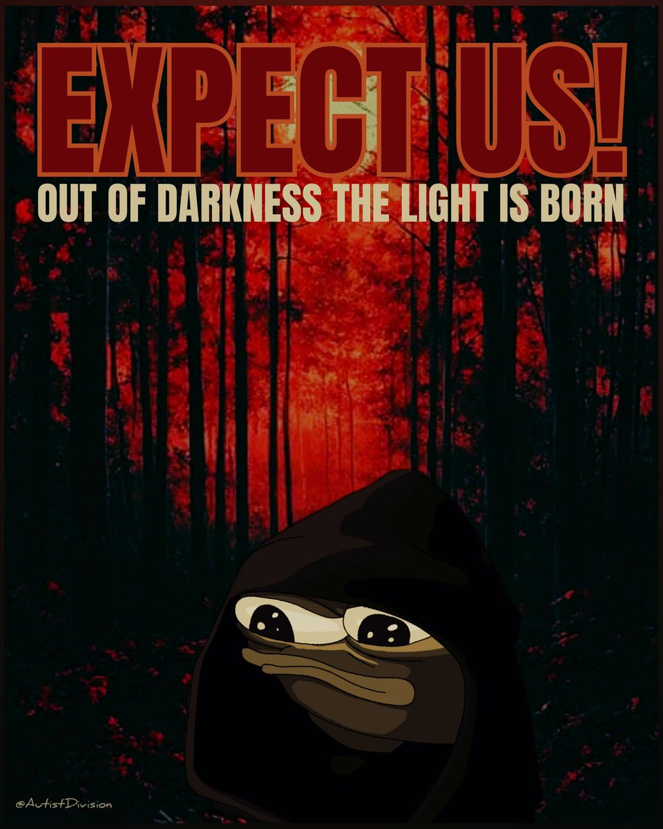 AutistDivision's tweet photo. We won't back down.
We won't give up.
We won't leave the battlefield.
We FIGHT.

Expect us!

Where we go one, we go all. https://t.co/xe34hIbhpc