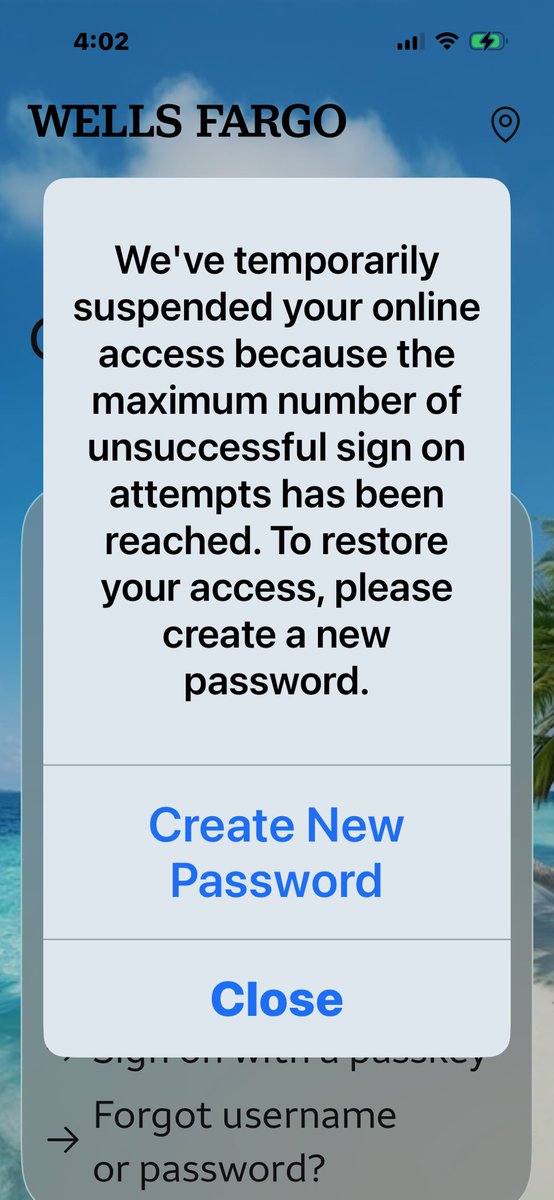 KathyNnc's tweet photo. @WellsFargo I just tried signing in my account with my password. For the longest I’ve been signing in w/ face. So I forgot my password. I was locked out and told I need to change my password. I’m not doing that. Will you help me? https://t.co/aO7OX7Na8S