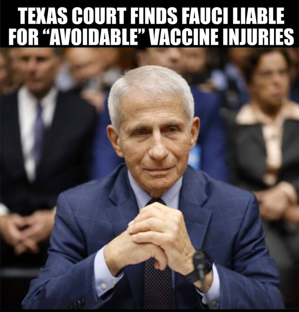 mcafeenew's tweet photo. 🚨FAUCI THE MASS-MURDERING CUNT JUST GOT HIT WITH A TEXAS COURT RULING — HE IS NOW PERSONALLY LIABLE FOR MILLIONS IN “AVOIDABLE” VACCINE INJURIES HE FORCED ON TEXANS!

Follow @RedLivesMatterQ 

The day we’ve all been waiting for is finally here.

A Texas court just ruled that Anthony Fauci is liable for the “avoidable” vaccine injuries suffered by Texans who were mandated to take his experimental death jab on his personal recommendation.

This evil, four-eyed ghoul could be shelling out millions in damages to the victims whose lives he destroyed.

He pushed the shots, he lied about the science, he censored every doctor who tried to warn people — and now a court has officially said: you did this, you pay for it.

No more hiding behind Biden’s worthless pardon. No more taxpayer-funded protection. No more “I was just following the science” bullshit.

Fauci’s day in the financial and legal fire has arrived, and every injured Texan is coming for their pound of flesh.

This is karma kicking the lab-leak monster square in the balls.

Share this everywhere and let every American see the monster finally being held accountable!

Follow @mcafeenew for more drops.