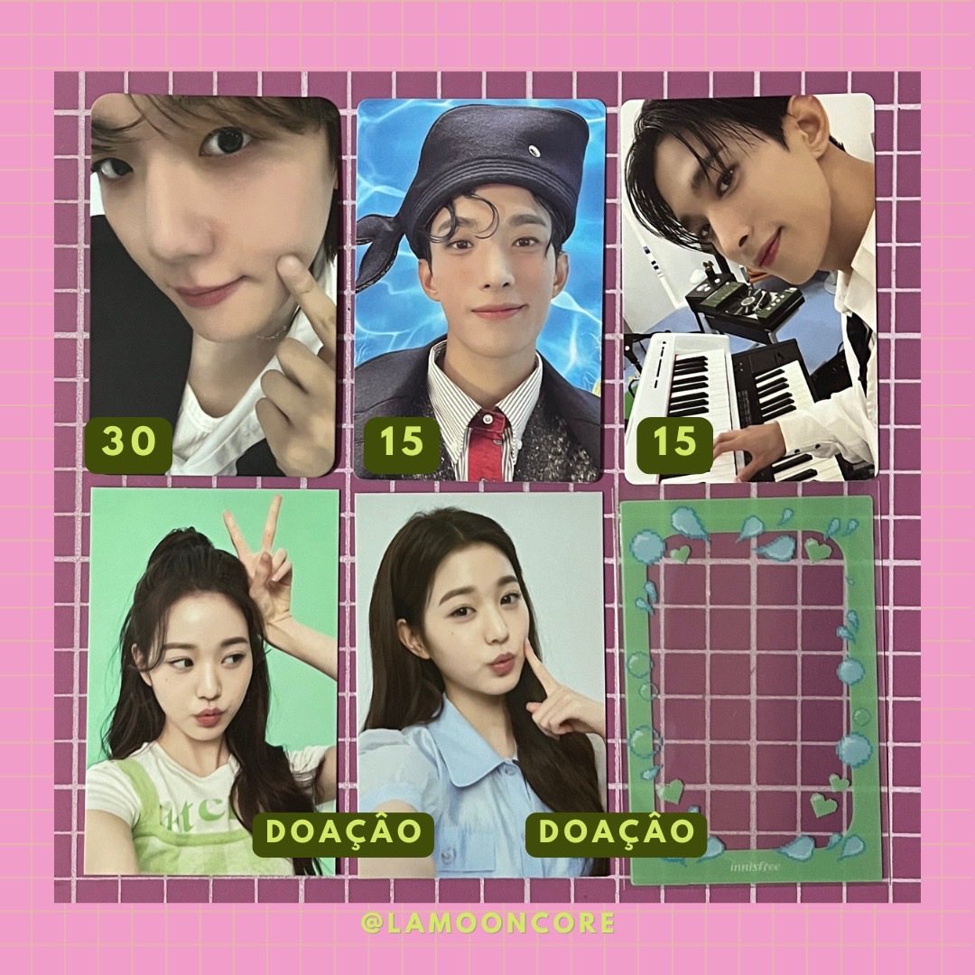 lamooncore's tweet photo. ✨ Vendo/Doando ✨

• valor na imagem + frete (super frete) 
• cards sem avarias ou press marks
• pagamentos por pix
• envio as quartas
• feedbacks no fixado 

🏷️ baekhyun exo photocard dk dokyeom seventeen wonyoung ive wts venda https://t.co/9gV8GSnSoR