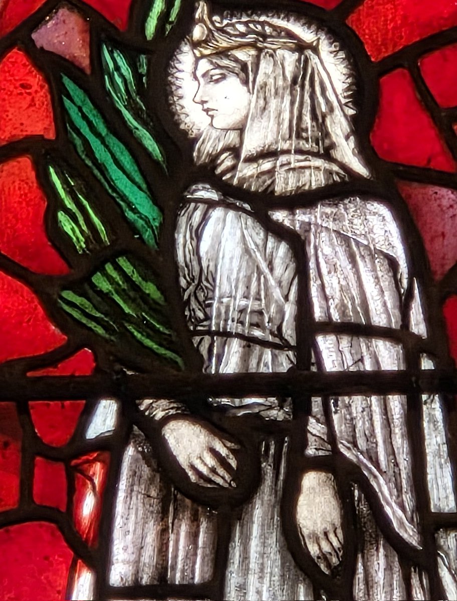 bcdyingmuseum's tweet photo. Hail, sovereign queen of secrets, who hast power
To call the fiercest tyrant from his rage
And weep unto a girl; that hast the might
Even with an eye-glance to choke Mars’s drum..

Glass by Christopher Whall, All Saints Brockhampton.

#shakespearesunday #stainedglasssunday https://t.co/KTdKGLCESQ