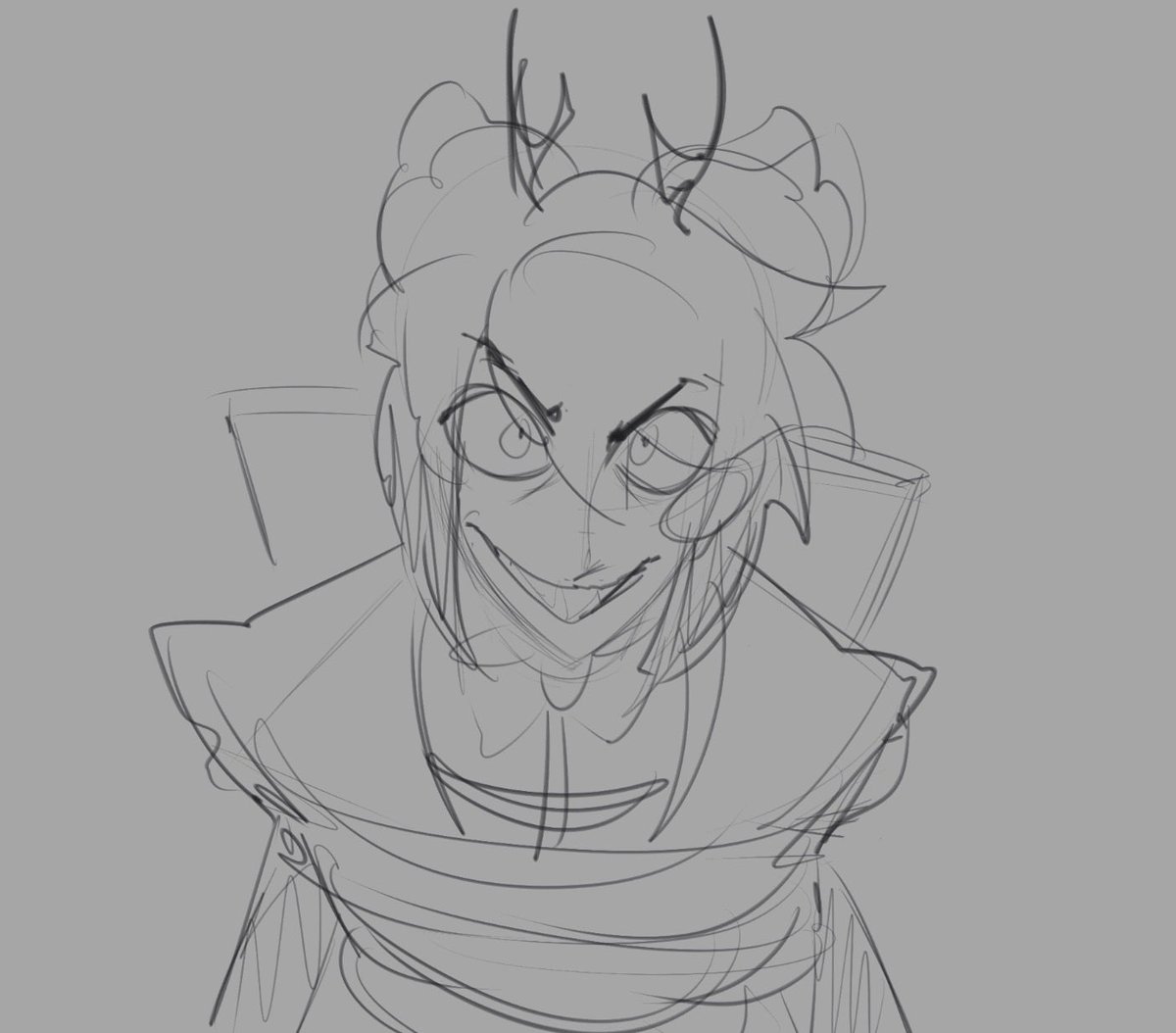 televenison's tweet photo. felt like starting a little animatic again but for some reason it’s just a lot of distressed alastors and stupid looking voxes https://t.co/lBBvrbnthL