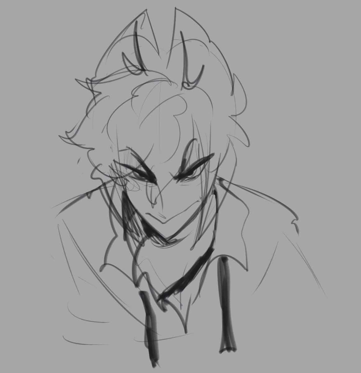 televenison's tweet photo. felt like starting a little animatic again but for some reason it’s just a lot of distressed alastors and stupid looking voxes https://t.co/lBBvrbnthL