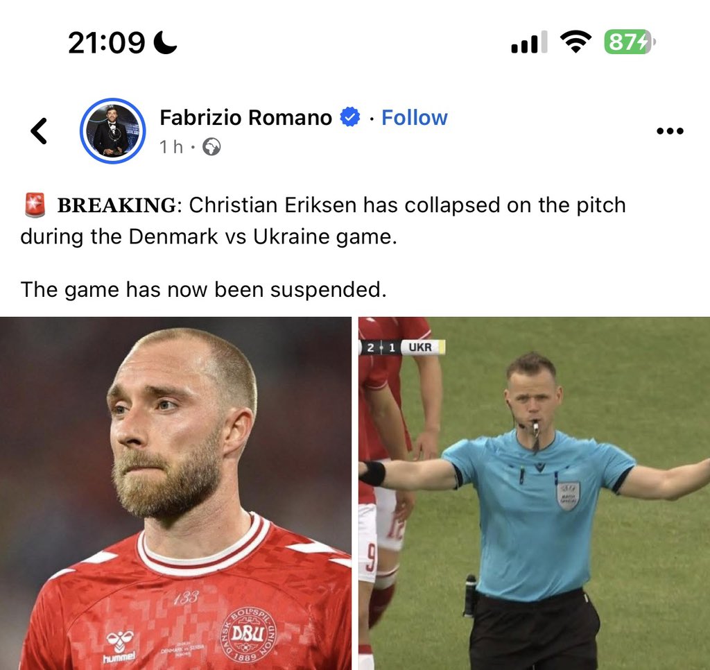 Dukeofdeceit's tweet photo. I think Christian Eriksen should quit football for his health. https://t.co/mUTICj3nQ0