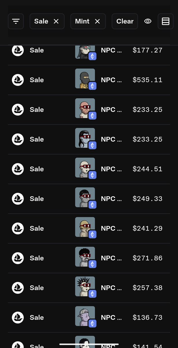0xstardon's tweet photo. ok this is crazy,

someone just came in and bought all NPCs with red glasses for almost 2x the current floor.

art collectors collecting art.

insane motion @npconchain got right there.

NFTs are not dead https://t.co/XYgPR1eE7O