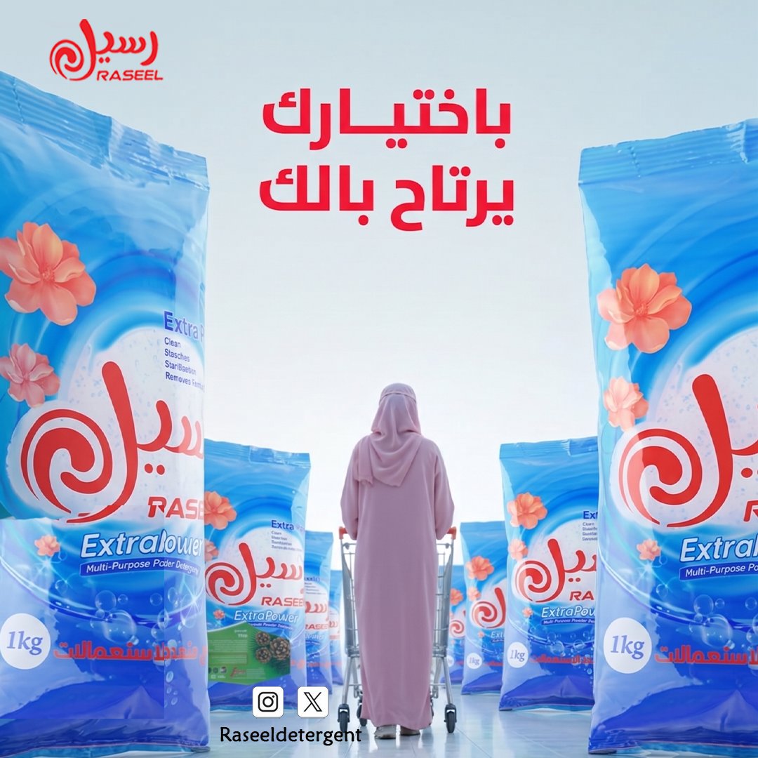 Raseeldetergent's tweet photo. اختاري اللي يريح بالك... ورسيل يتكفل بالباقي ✨

#رسيل #مسحوق_غسيل #نظافة_الملابس #غسيل #عناية_بالملابس #السعودية https://t.co/6nvWso4M9j