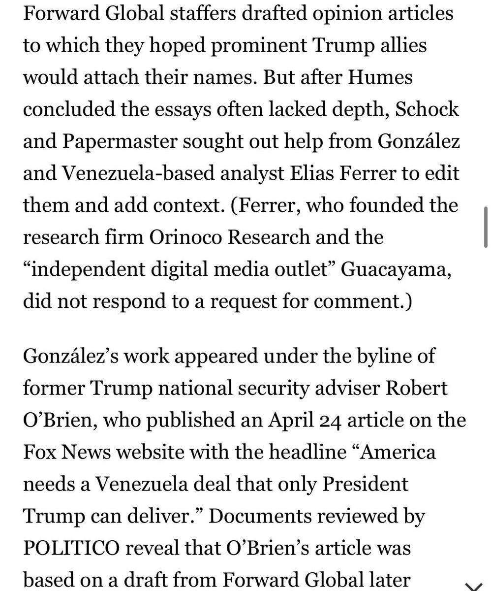 OrlvndoA's tweet photo. Harry Sargeant y Hans Humes contrataron a Juan González y al español radicado en Venezuela, @FerrerBreda, para lavarle la cara a Maduro, impulsar a Grenell e imponer la narrativa de que lo mejor es entenderse con el régimen chavista. https://t.co/gbjrzvqvYa