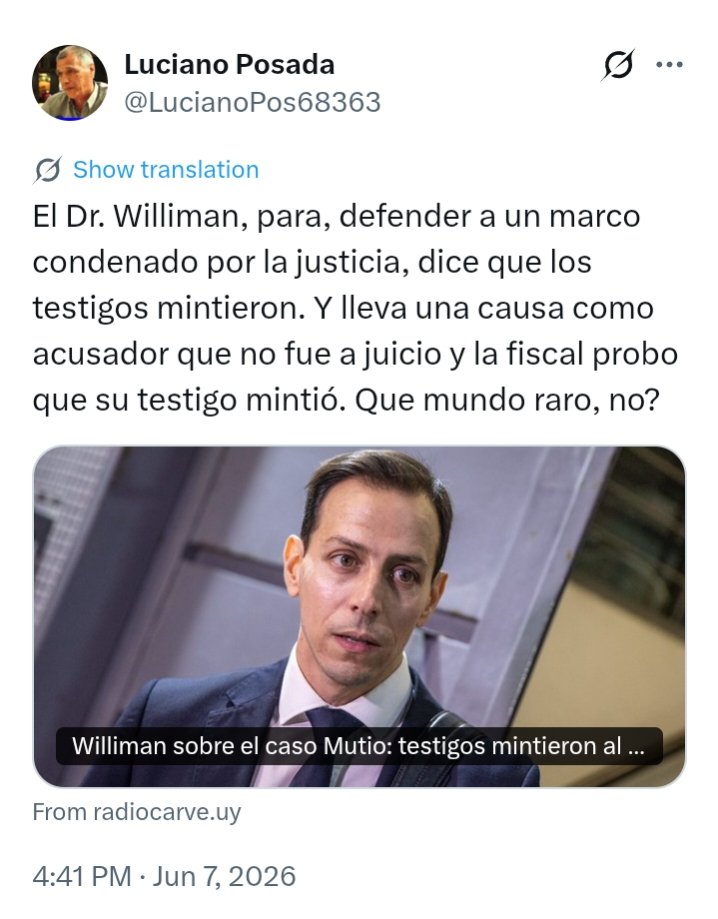 LucianoPos68363's tweet photo. La incongruencia, Dr. Williman defensor de Martina Casas denunciante del diputado Olmos. Según el fiscal del caso mintió, porque sino hubiera pedido la condens. De nuevo, hay falso testimonio o no. Depende de que lado de la Fiscalía está? https://t.co/FIhz8489M6