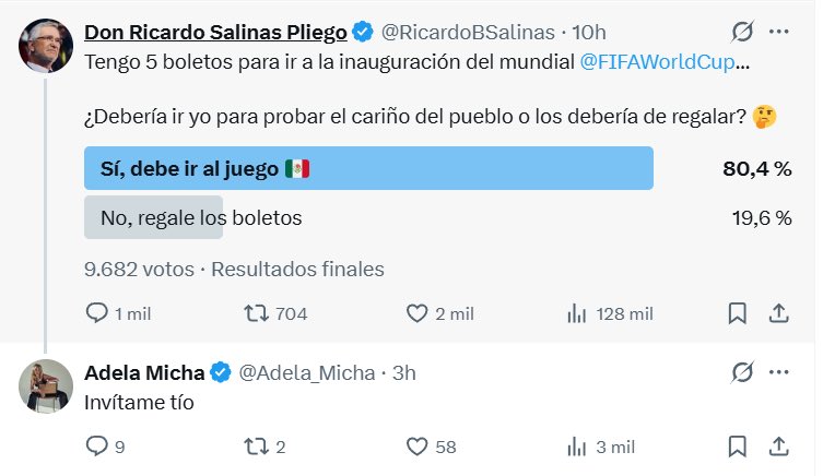 _VicenteSerrano's tweet photo. ¿De qué nivel es la arrastrada que se puso @Adela_Micha? Y todo para que @RicardoBSalinas le diga que NO. https://t.co/vJg9iJ9tnd