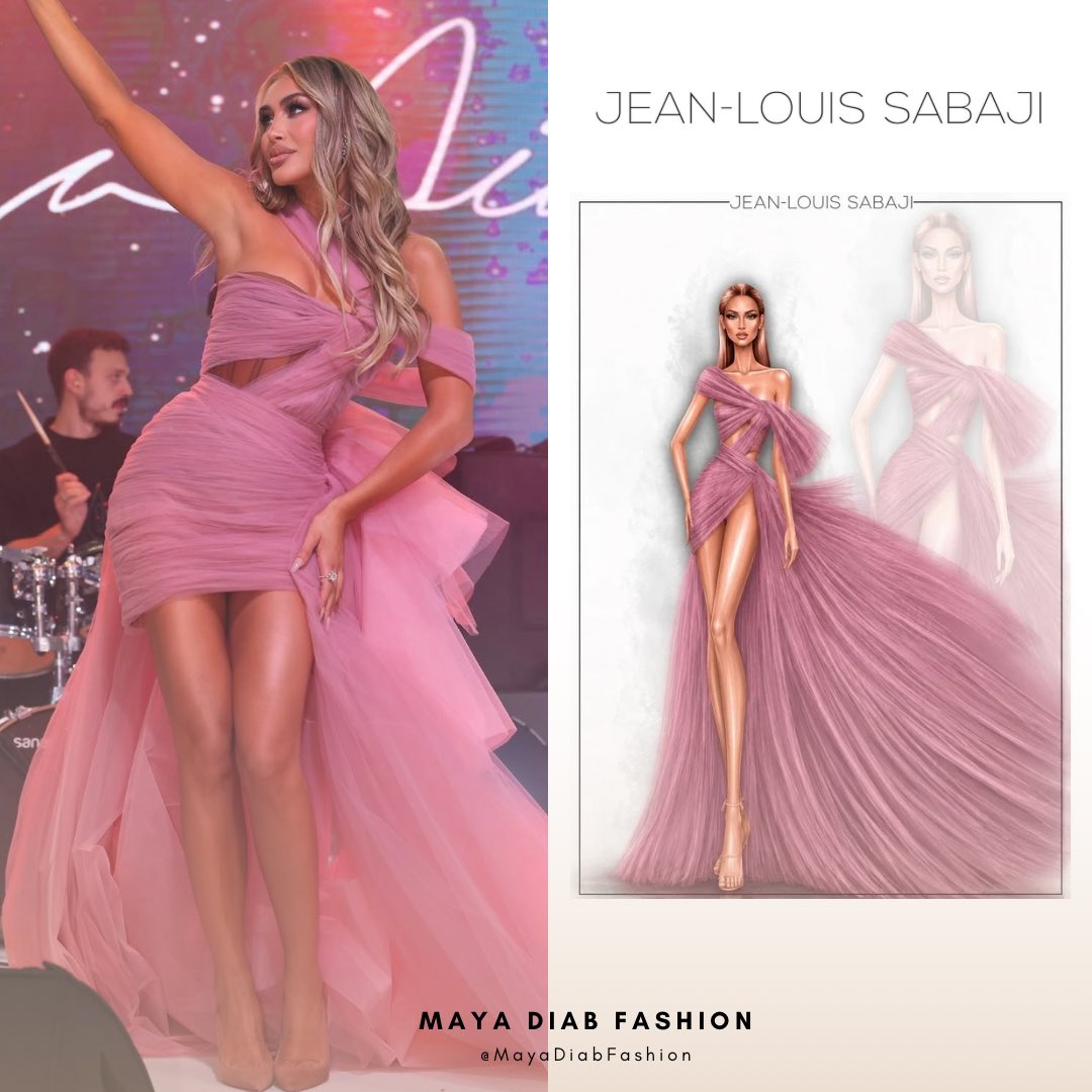 fashionmayadiab's tweet photo. Bombshell @MayaDiab stunned in a custom blush-pink creation shaped with drapes and tulle by @jeanlouissabaji while performing at a wedding in Turkey yesterday 🇹🇷, paired with a pair of @LouboutinWorld So Kate pumps. ✨💗 #MayaDiabFashion #MayaDiab #مايا_دياب https://t.co/Y5EEgfakBi