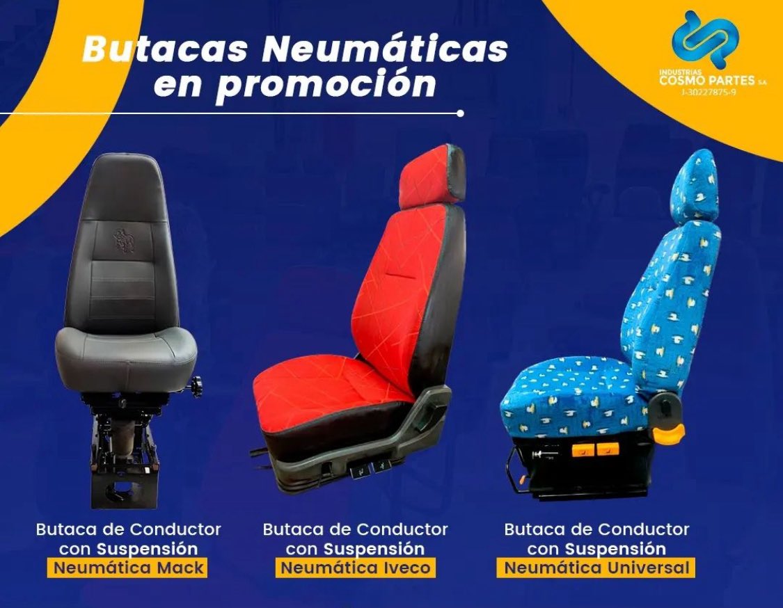 FAVENPA's tweet photo. Desde 1994, INDUSTRIAS COSMO PARTES, S.A. diseña y fabrica en La Victoria asientos, estructuras, moldeados y forros para vehículos: conjuntos completos de asientos para automóviles, camiones y autobuses, hechos en cuero, vinilo y tela, con estándares de calidad de equipo original https://t.co/X9YVV0Rcrc