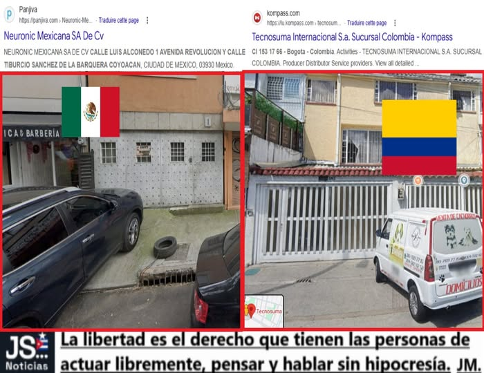 joankelincuba's tweet photo. En la imagen 2 farmacéuticas cubanas 
en el extranjero.
1. Neuronic SA en México..
2. Tecnosuma SA en Colombia.
Yo me hacía otra idea de una farmacéutica 🤣...
Son datos reales... (verificables por Ud mismo). https://t.co/U51xsYY1x2