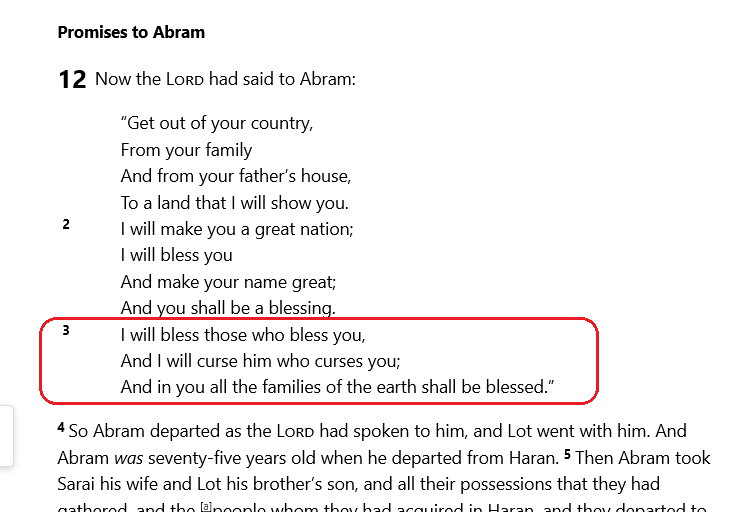 redraidr89's tweet photo. @FroemelAndy @RealAlexJones God warned you all long, long, long before that in Genesis 12:3. And Jesus is a Zionist, so you had better get used to it. https://t.co/dLqvF9ZyJ9