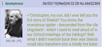DarthSateus's tweet photo. That’s Shelob obv https://t.co/pCunBHNZYU