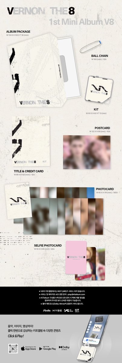 THE8Brasil's tweet photo. Divulgados os detalhes do 1º mini álbum de Vernon e The8, V8.

O álbum será lançado nas versões Standard, Compact, Weverse Albums e Kit. https://t.co/BSY5Yi5yob