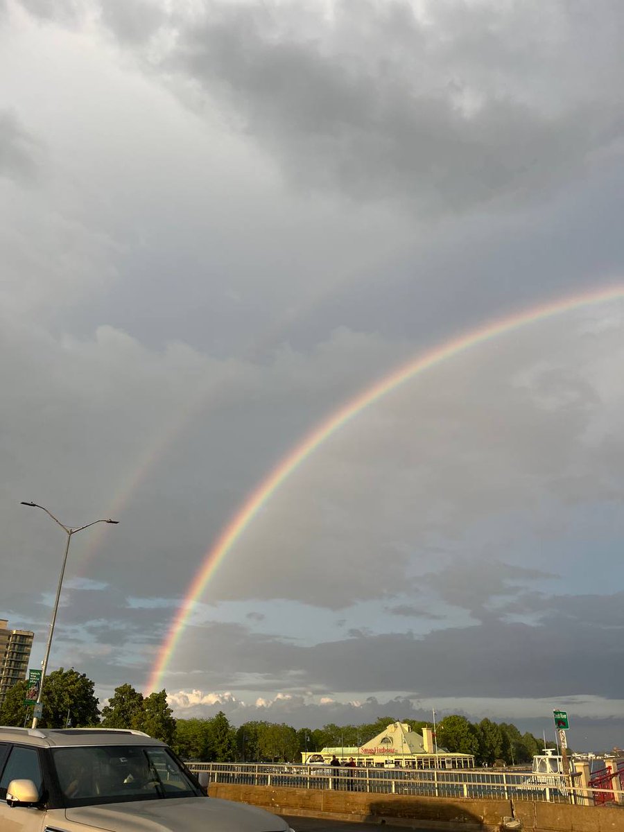 DominionSoc's tweet photo. Our GTA team was out in Port Credit, Mississauga for some postering and got to enjoy a double rainbow to cap off a fun night! 🌈🌈

Get involved in your community 🫵🏻 

Join 👉🏻 https://t.co/wa5TO2aOLe https://t.co/ThXPS1EAXi