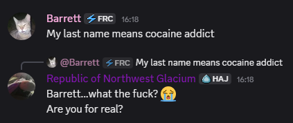AurylisT's tweet photo. add this one into the "people on discord overreacting to jokes" video https://t.co/EayrRfsIBN