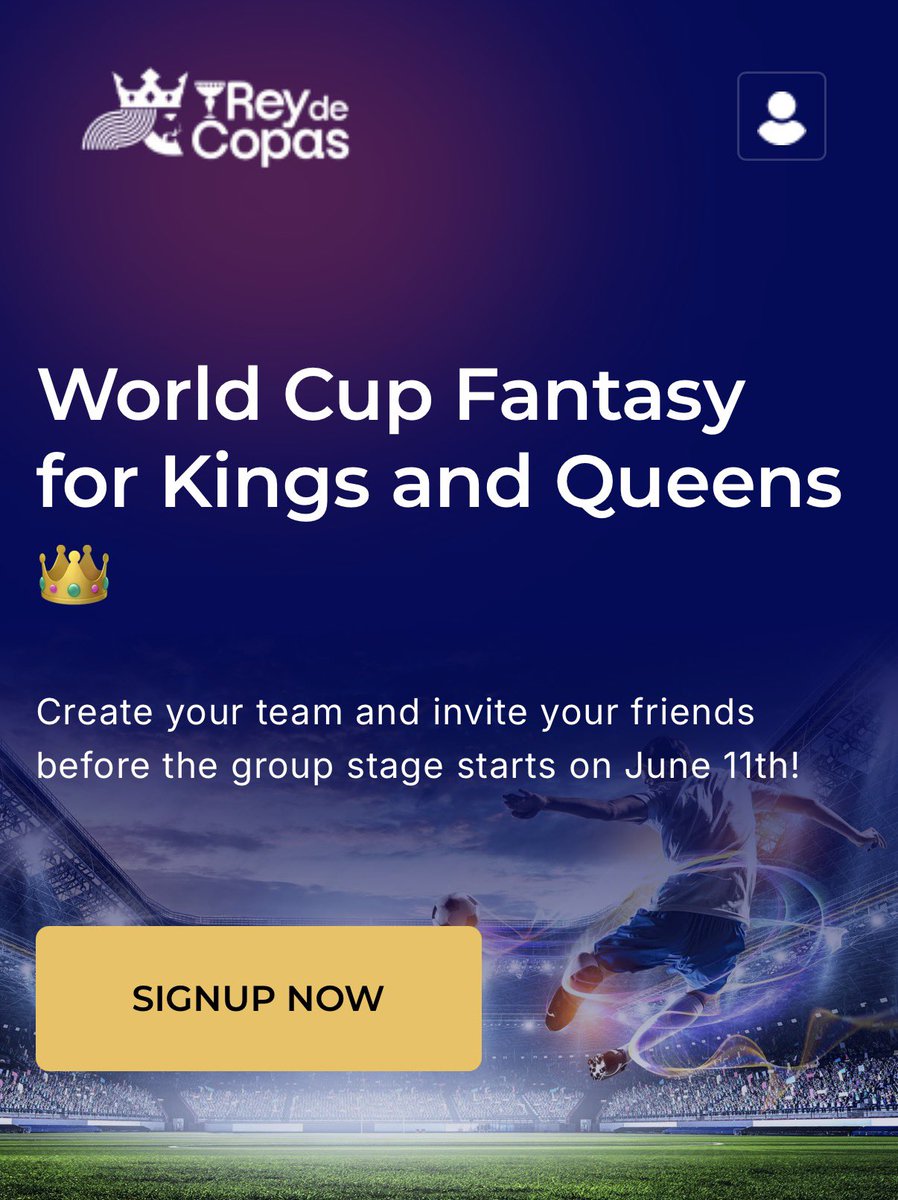 PlayReyDeCopas's tweet photo. World Cup Fantasy let’s gooooooo!

#ReyDeCopas 

Link below 👇 https://t.co/eZgQi616eS