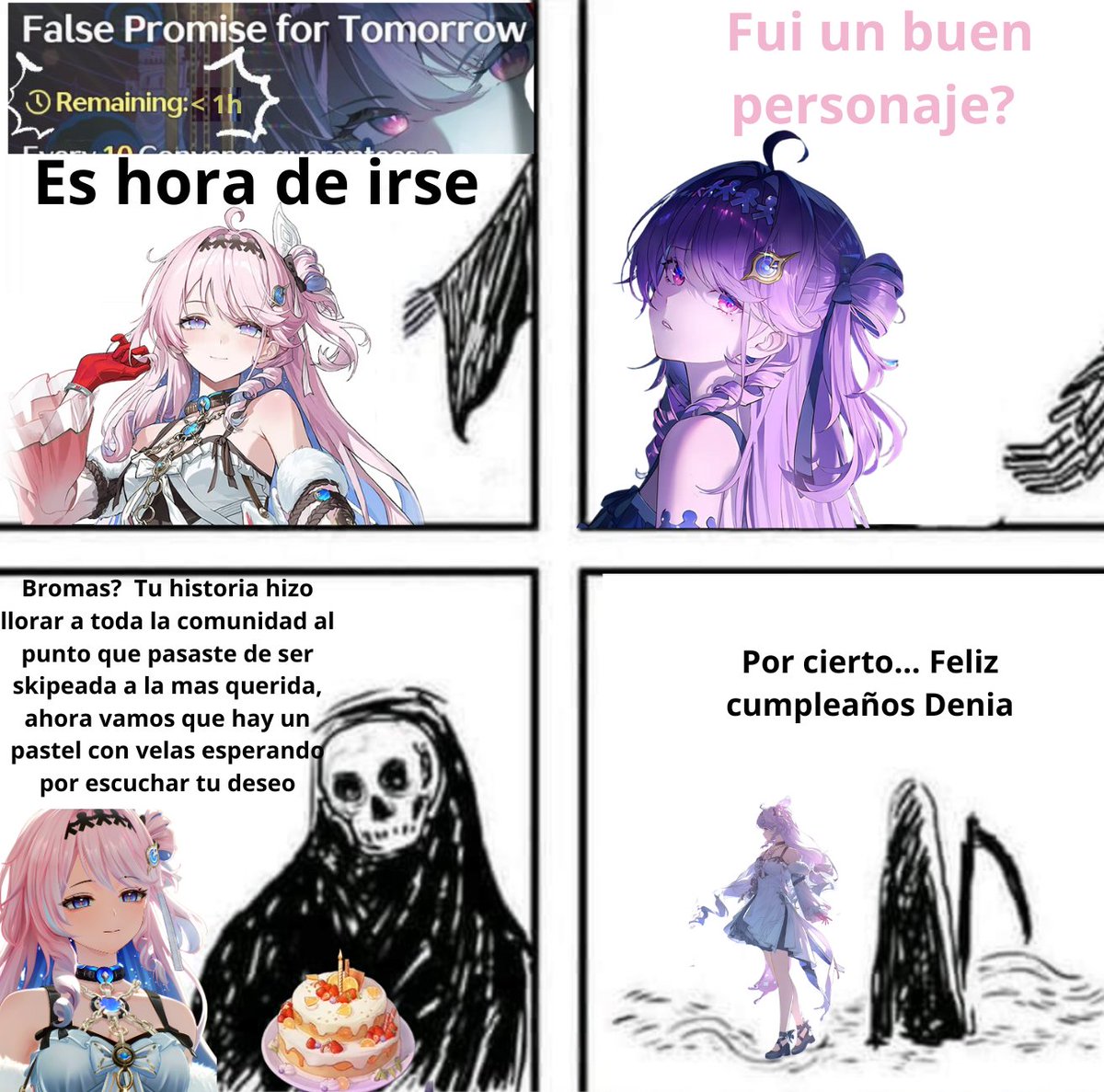 Norick_DeNilou's tweet photo. Empezó el mantenimiento lo que significa que el banner de Denia acabo

Quien pensaría que tras esa sonrisa burlona se ocultaría un pasado doloroso junto a una historia que dejaría llorando a mas de uno
En fin ahí se va la verdadera estrella del aniversario
Tkm Denia <3 https://t.co/GCP3J9EEY5