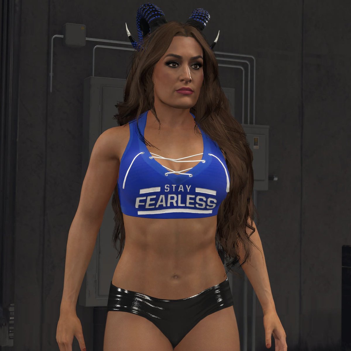 itsbarbiebb's tweet photo. that one time mother wore the horns #wwe2k26 https://t.co/EeKWRh9PXD