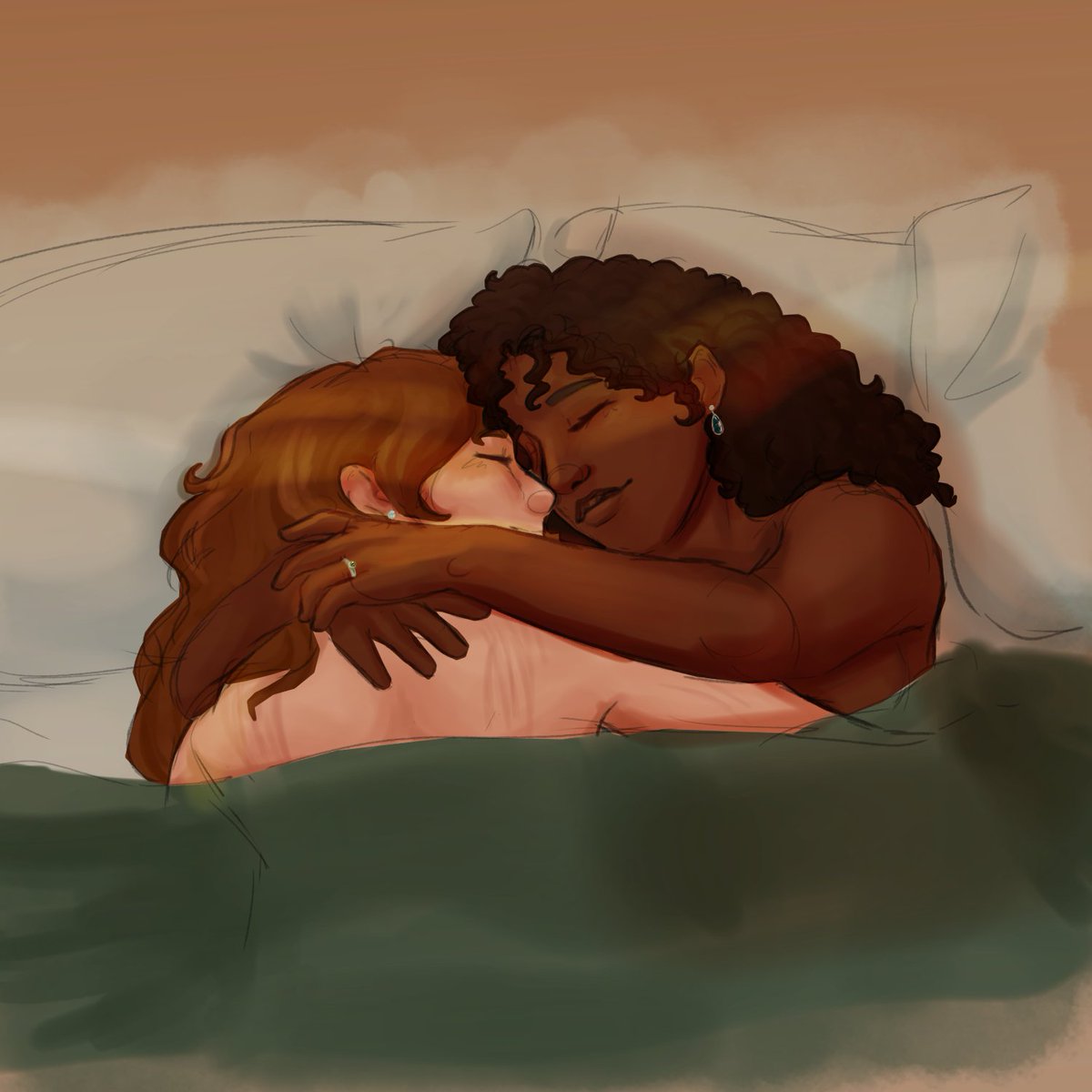 v4nnighte's tweet photo. #FranchaelaWeek2026 Day 1 (June 7): Firsts! 

my take on this prompt is their first morning together as newlyweds 💞

#franchaela #franchaelaweek https://t.co/OTsoItcsyQ