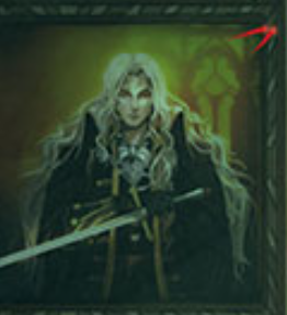 DENGOJIN's tweet photo. You can see Alucard's portrait in the Castle on Belmont's Curse, it make sense since it is his father's castle https://t.co/jUx3phQqyi