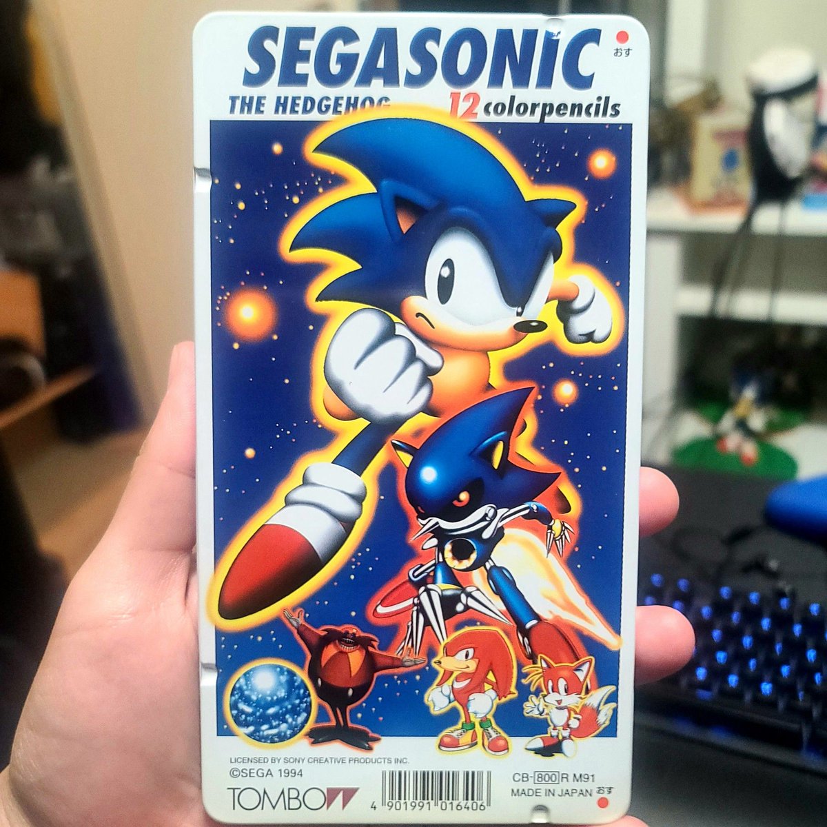 AbelMunizJr's tweet photo. Got a SegaSonic pencil case! I scanned the artwork on it. 

Link below for scans! https://t.co/ilVlbrtCGx