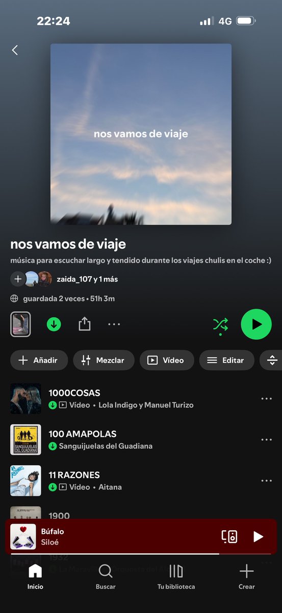 zaiida_107's tweet photo. esta es mi playlist para ir en el coche, tiene música de todo tipo sobre todo indie. Dos horas y poco de viaje de vuelta a Madrid: ha saltado la canción de magnolias, he llorado como un niño que se queda sin piruleta durante mínimo 15 minutos. PERO ANDA QUE NO HABÍA CANCIONES 😭 https://t.co/FMpZJrzxO0
