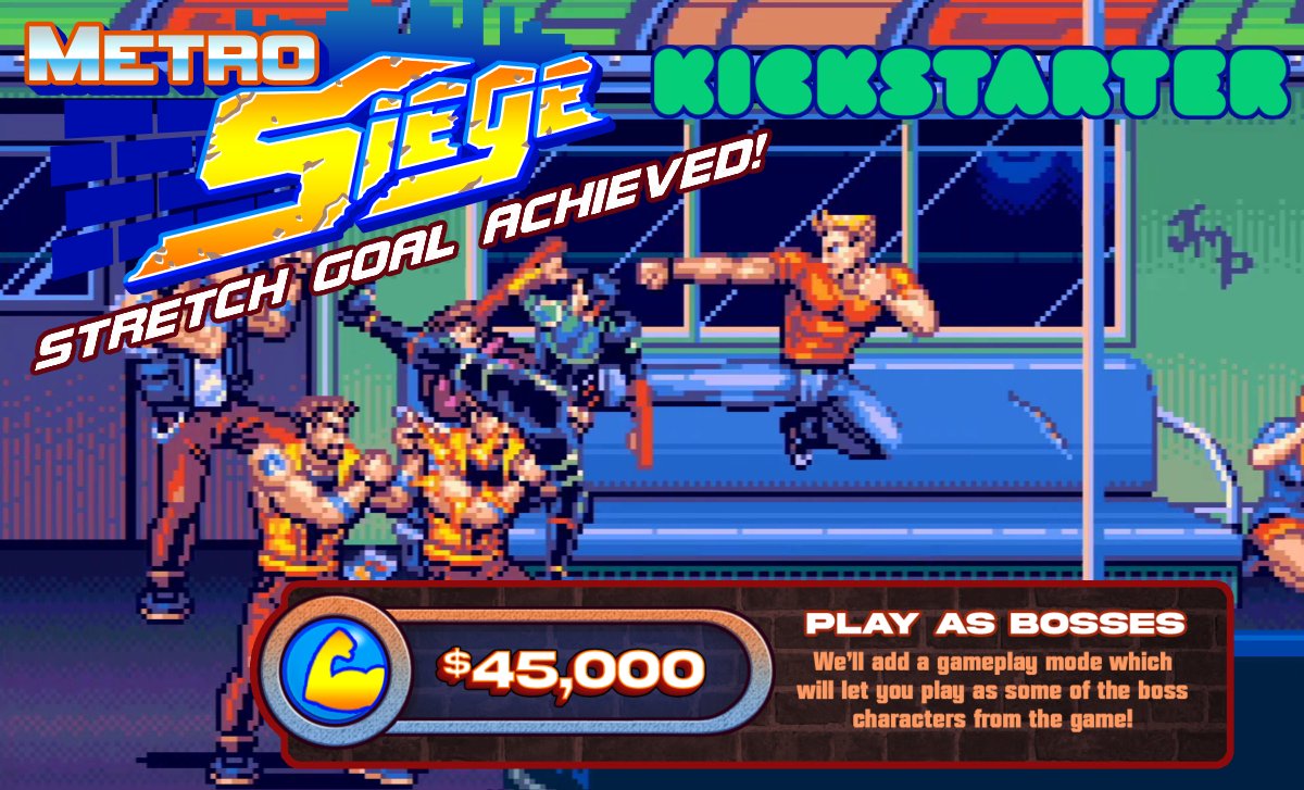 CannonRetro's tweet photo. Thanks to the continued support of backers like you, we'll be adding the ability for players to play as some of the boss characters. 🎮🕹️

The next stretch goal will allow us to add a whole other level to the game!

⏩https://t.co/We0brweLvL

Let's take to the streets and spread the word so we can reach the remaining stretch goals which will further expand the gameplay options in a big way!

Thanks!

#MetroSiege #BeatEmUps #Amiga #NeoGeo #Steam #Itchio #RetroGaming #IndieGame #IndieDev #RetroGames