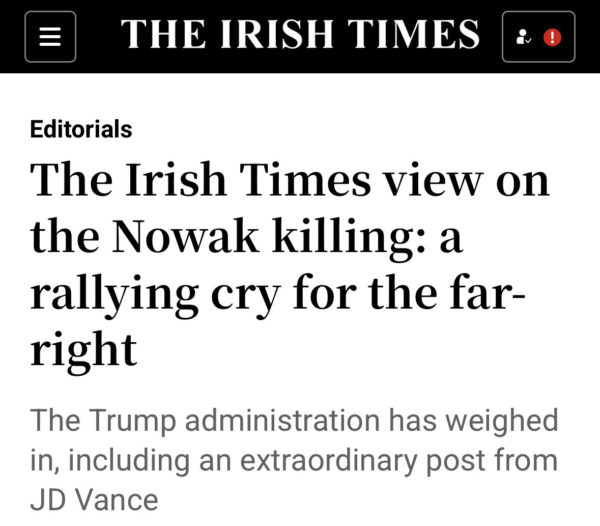 cmisbackagain's tweet photo. I’m cancelling my subscription to @IrishTimes. 
I’m no longer willing to subsidise this filth 
#HenryNowak https://t.co/T7DqRY98Sr
