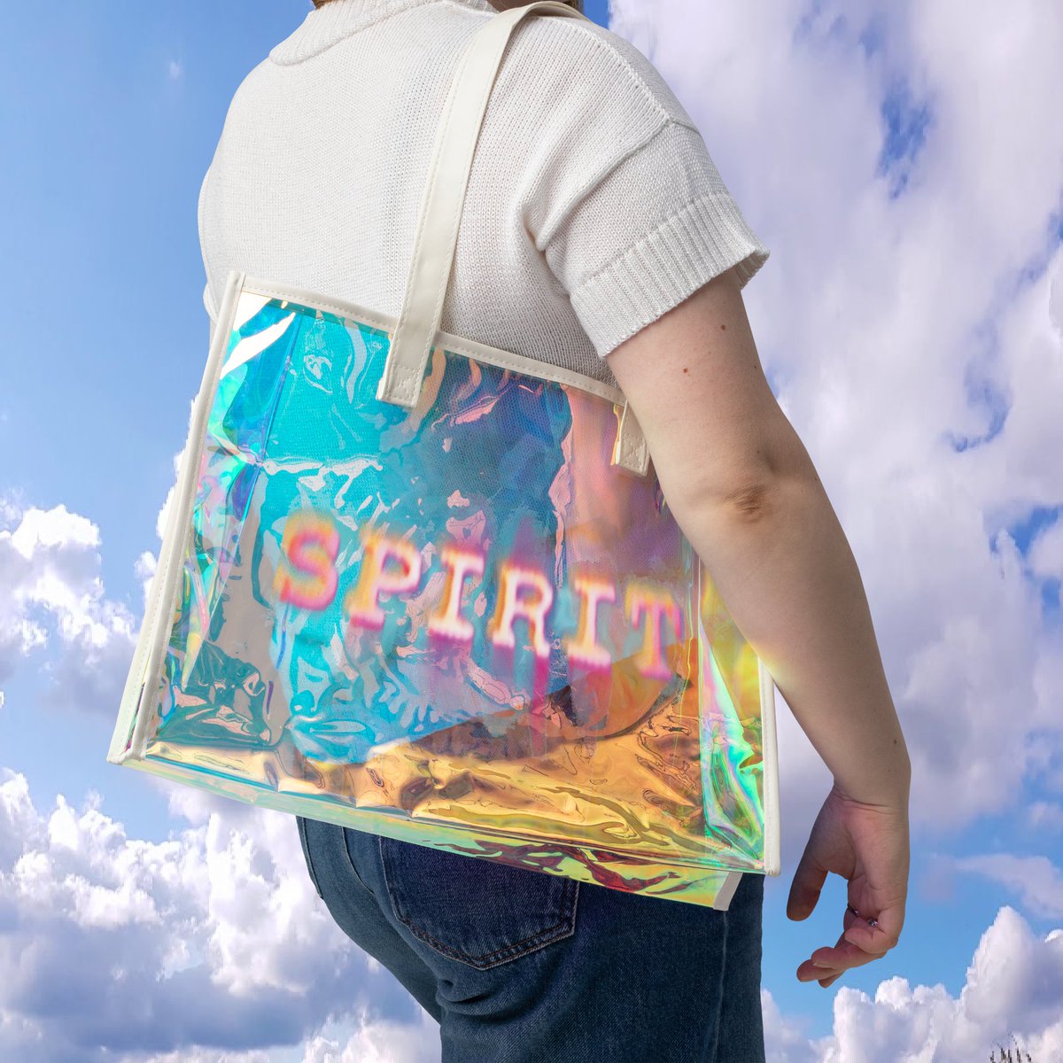 orbs_exe's tweet photo. STILL is one of my favorite pieces we have, Women's Holographic Tote Beach Bag. 

Great for the beach or everyday use. https://t.co/RQIswHi307
