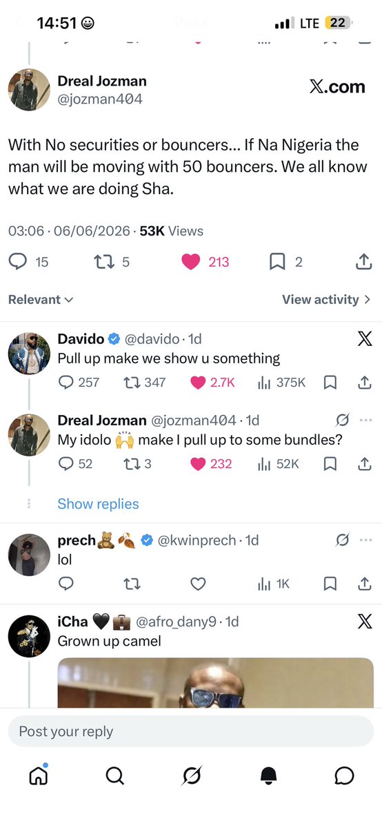 jozman404's tweet photo. @abazwhyllzz I witnessed it yesterday when biggest name reply my comment.. Omo I cried oo https://t.co/ujRty48uQh